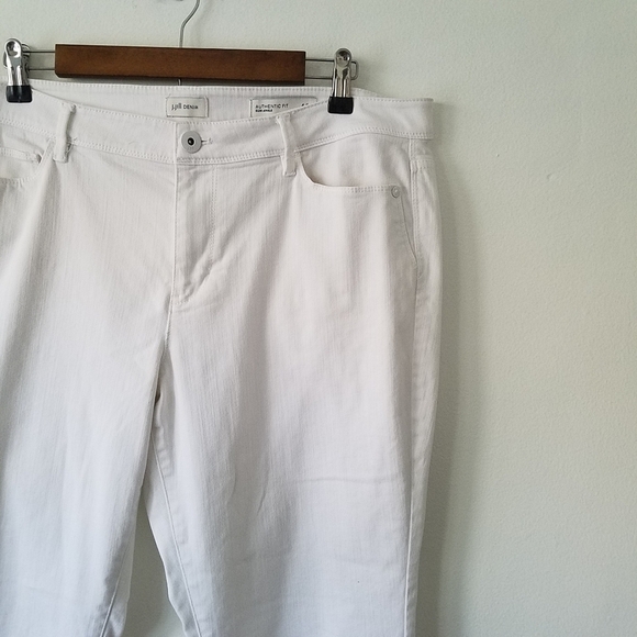 J.JILL Denim Authentic Fit Slim Ankle White Jeans Size 16 - Picture 5 of 13